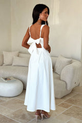 Chantelle Square Neck Midi Dress - White