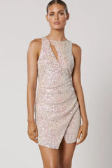 Kiama Backless Dress - Lilac Multi