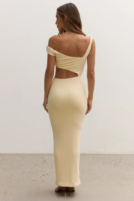 Elara Midi Dress - Lemon
