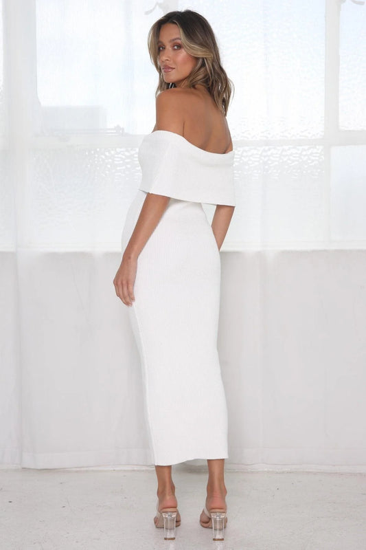 Eloise Sweater Dress - White