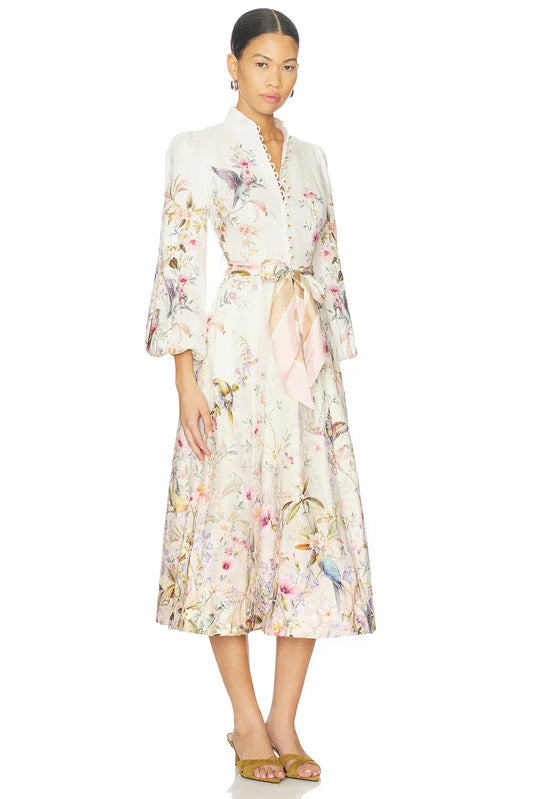 Rebellion Button Midi Dress