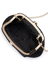 Karina Satin Clutch - Black