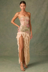 DILETTA RUFFLE MAXI DRESS