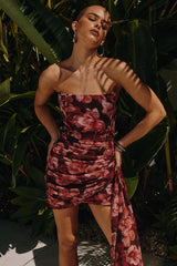 Night Love Dress - Wine Floral