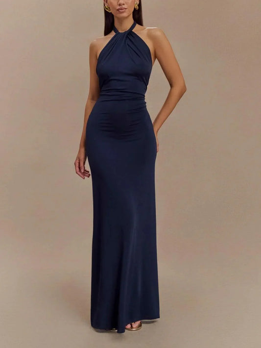 Lagoon Glow Halter Maxi Dress&nbsp