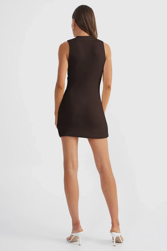 Georgina Mini Dress - Chocolate