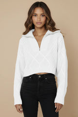 Jax Crop Jumper - White