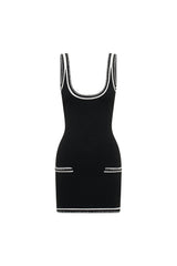Beverly Mini Dress - Black/White