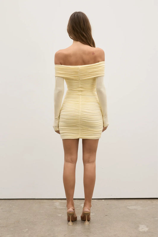 Eva Mini Dress - Lemon