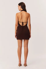 Rhonda Mini Dress - Chocolate