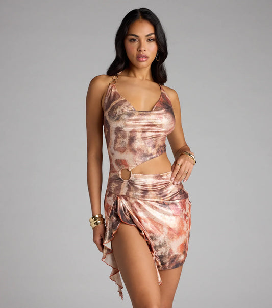 Glow Mode Activated Leopard Mini Dress