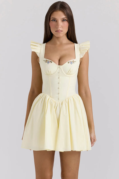 Livette - Floral Corset Mini Dress